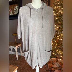 Barefoot Dreams Women's Gray Hooded Jacket